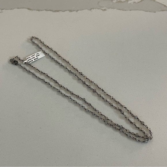 One of a kind faceted Labradorite stone beaded 32” necklace. - Picture 3 of 11